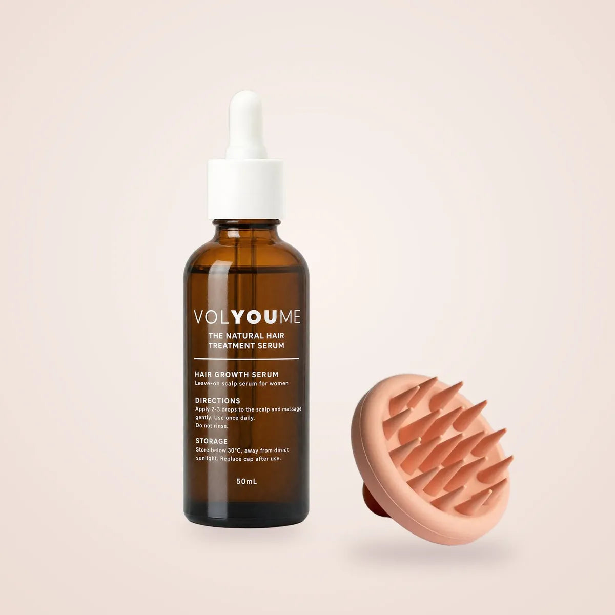 The serum with the free scalp massager
